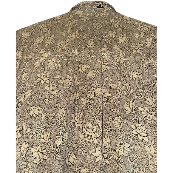 Vintage Karen Kane Whimsical Floral Button Up Shirt Women's 4 Oversized ~Flaw - Picture 5 of 8